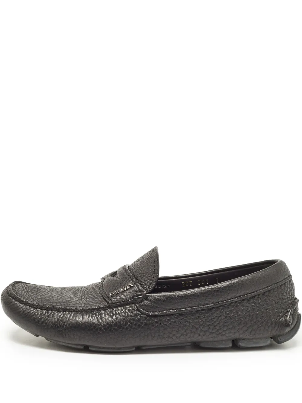 Prada Pre-Owned logo-lettering loafers | Black | Image 1