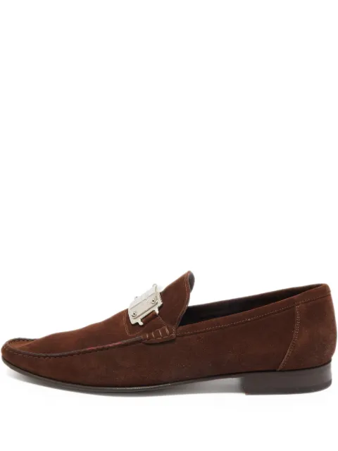 Dolce & Gabbana Pre-Owned logo-plaque loafers