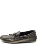 Tod's Vintage Gommino leather boat shoes - Metallic