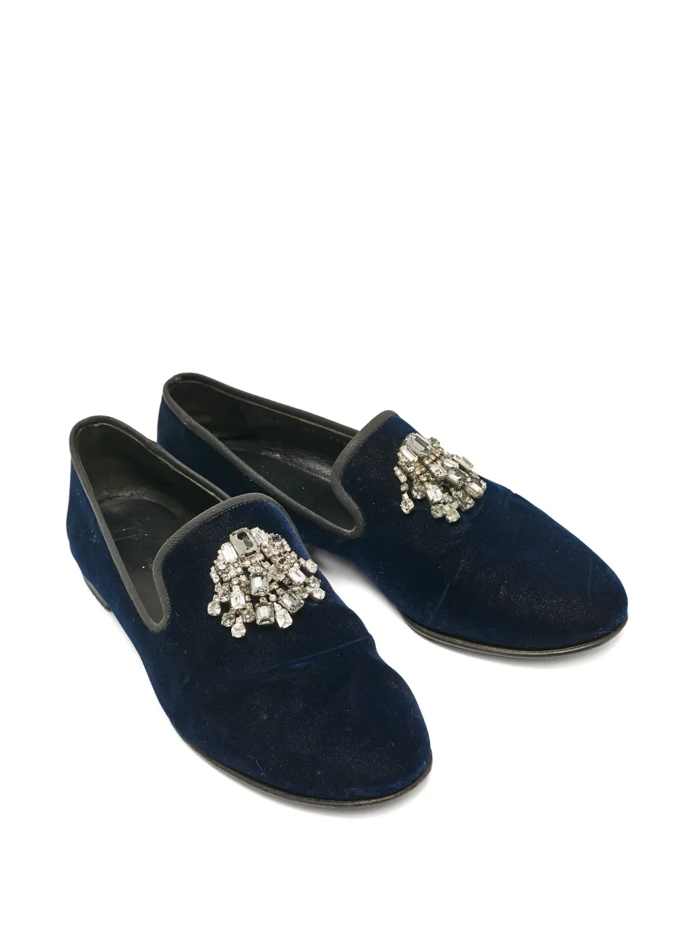 Giuseppe Zanotti velvet crystal loafers | Image 2
