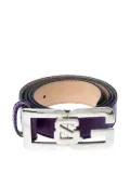 D&G Vintage logo-plaque leather belt - Purple