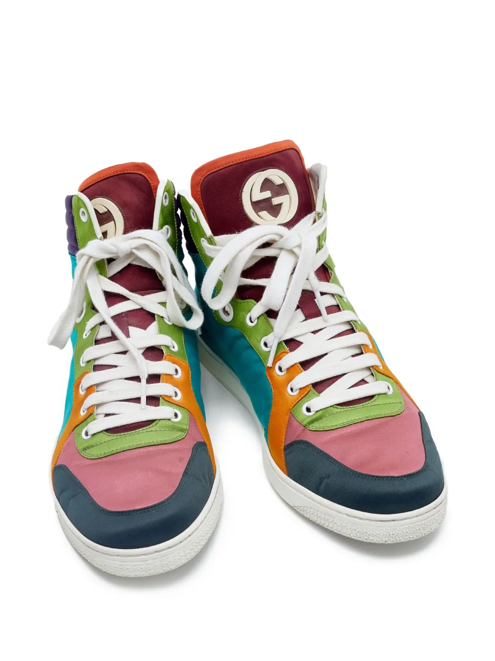 Gucci Pre-Owned colour-block high-top sneakers | Image 2