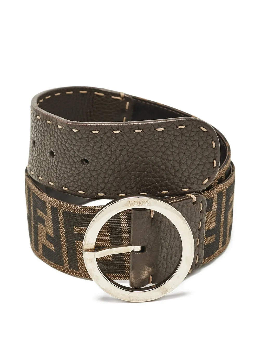 Pre-owned Fendi Zucca Belt