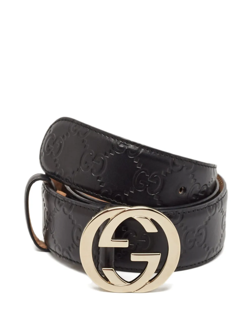 Pre-owned Gucci Ssima Leather Belt