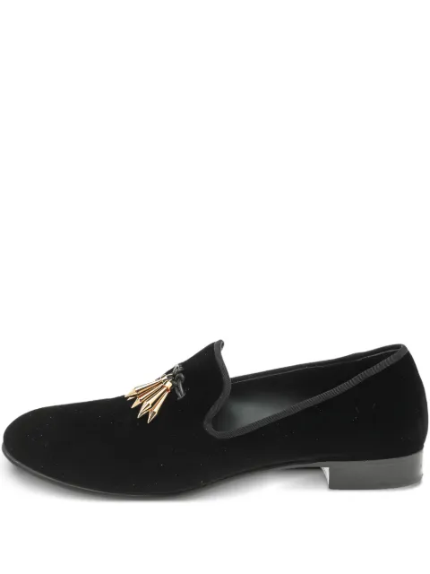 Giuseppe Zanotti Vintage mocasines de terciopelo con borlas decorativas de archivo