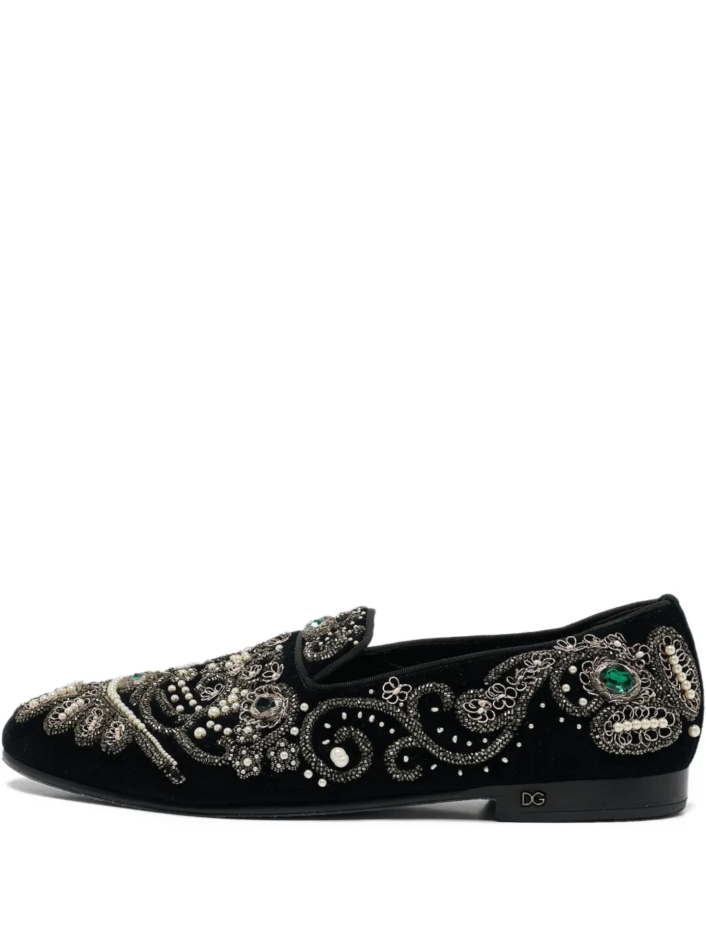 rhinestone-embellished loafers