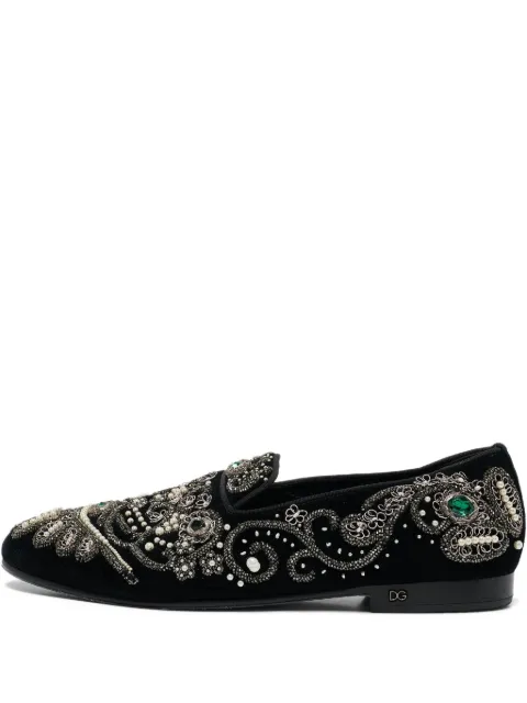 Dolce & Gabbana Pre-Owned rhinestone-embellished loafers
