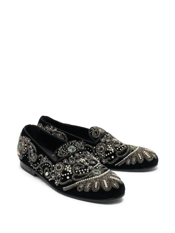 Dolce & Gabbana Pre-Owned rhinestone-embellished Loafers  display picture 3