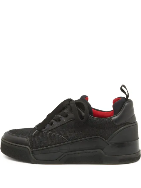 Christian Louboutin Pre-Owned canvas-panelled sneakers