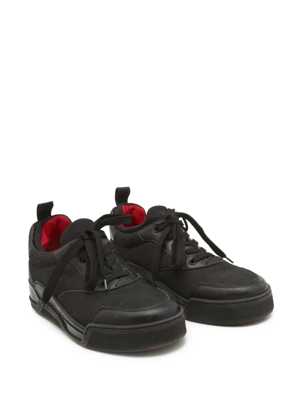 Christian Louboutin Pre-Owned canvas-panelled sneakers | Shoes | Image 2