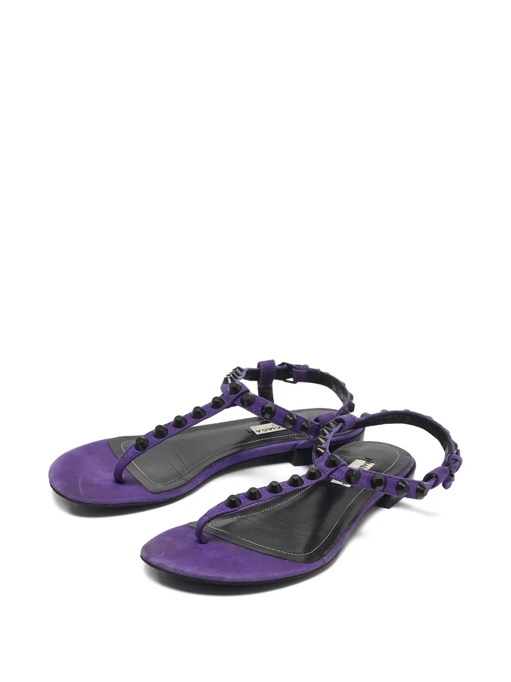 Balenciaga Pre-Owned Suède sandalen met studs - Paars