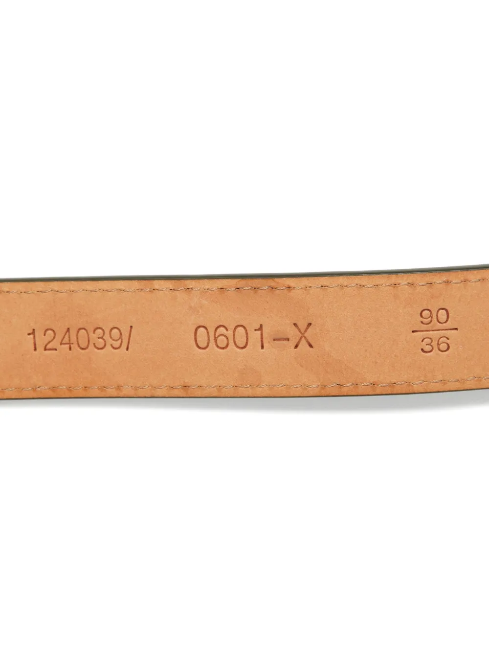 Aigner Vintage 90 cm leren gespriem met logo Groen