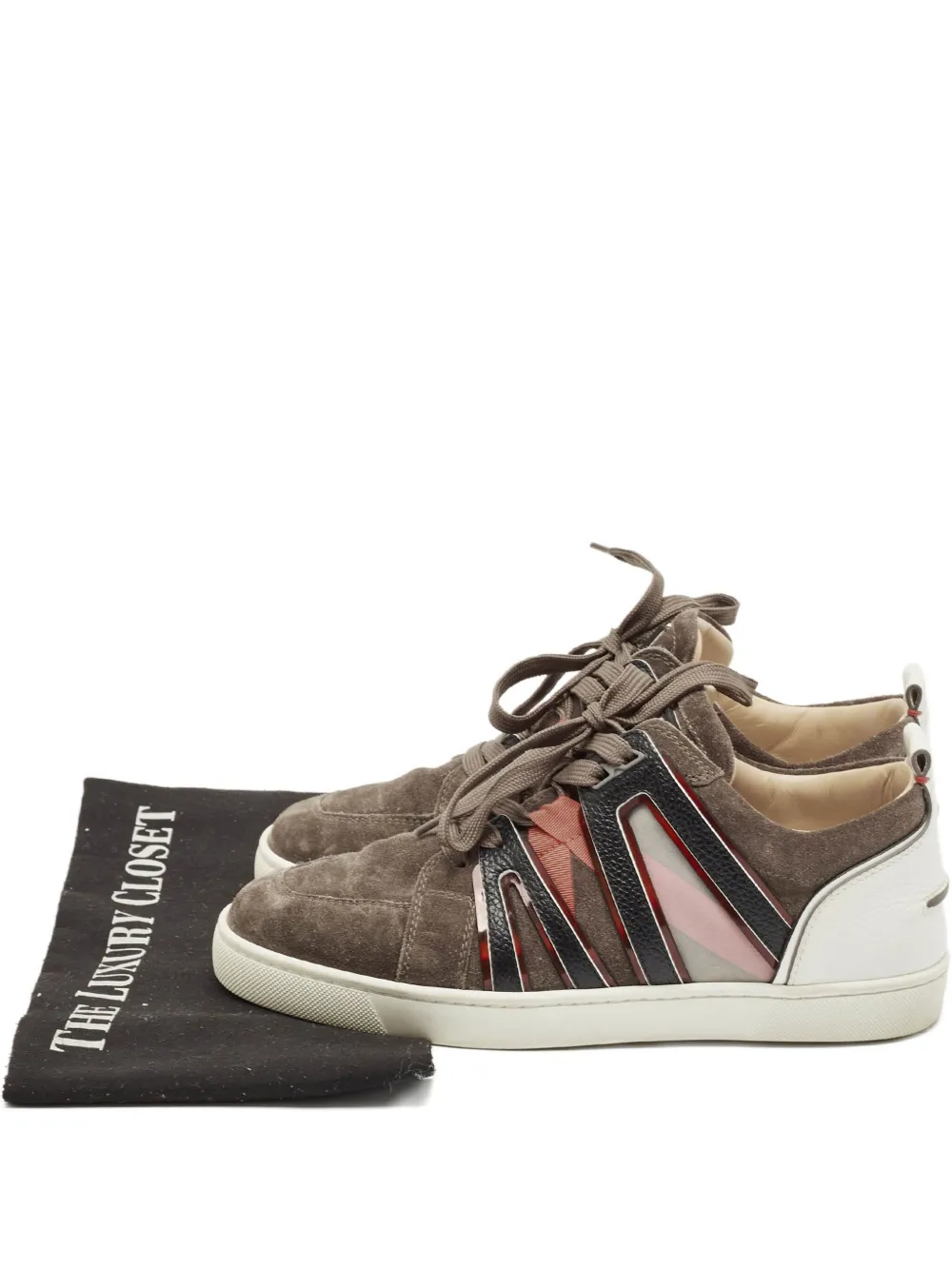 Christian Louboutin Pre-Owned suede sneakers - グレー Christian Louboutin Pre-Owned suede sneakers - グレー