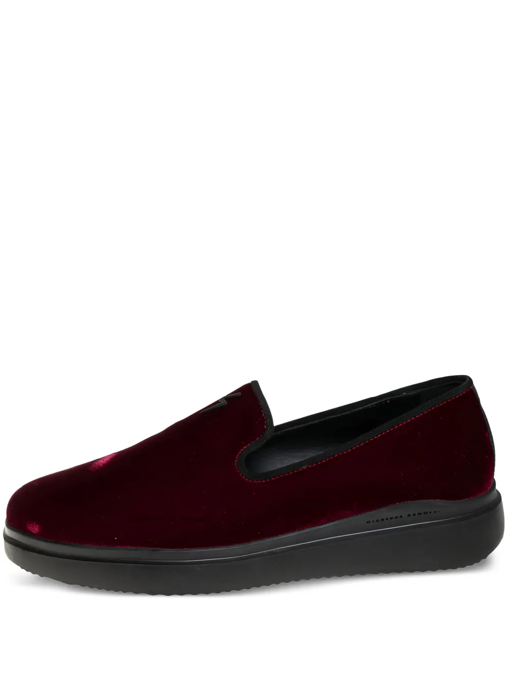 Giuseppe Zanotti Vintage velvet slip-on loafers | Red | Image 1