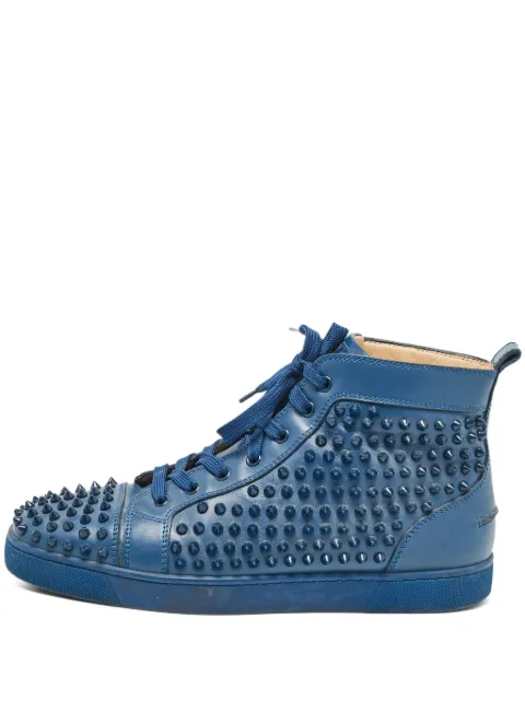 Christian Louboutin Pre-Owned spiked leather high-top sneakers