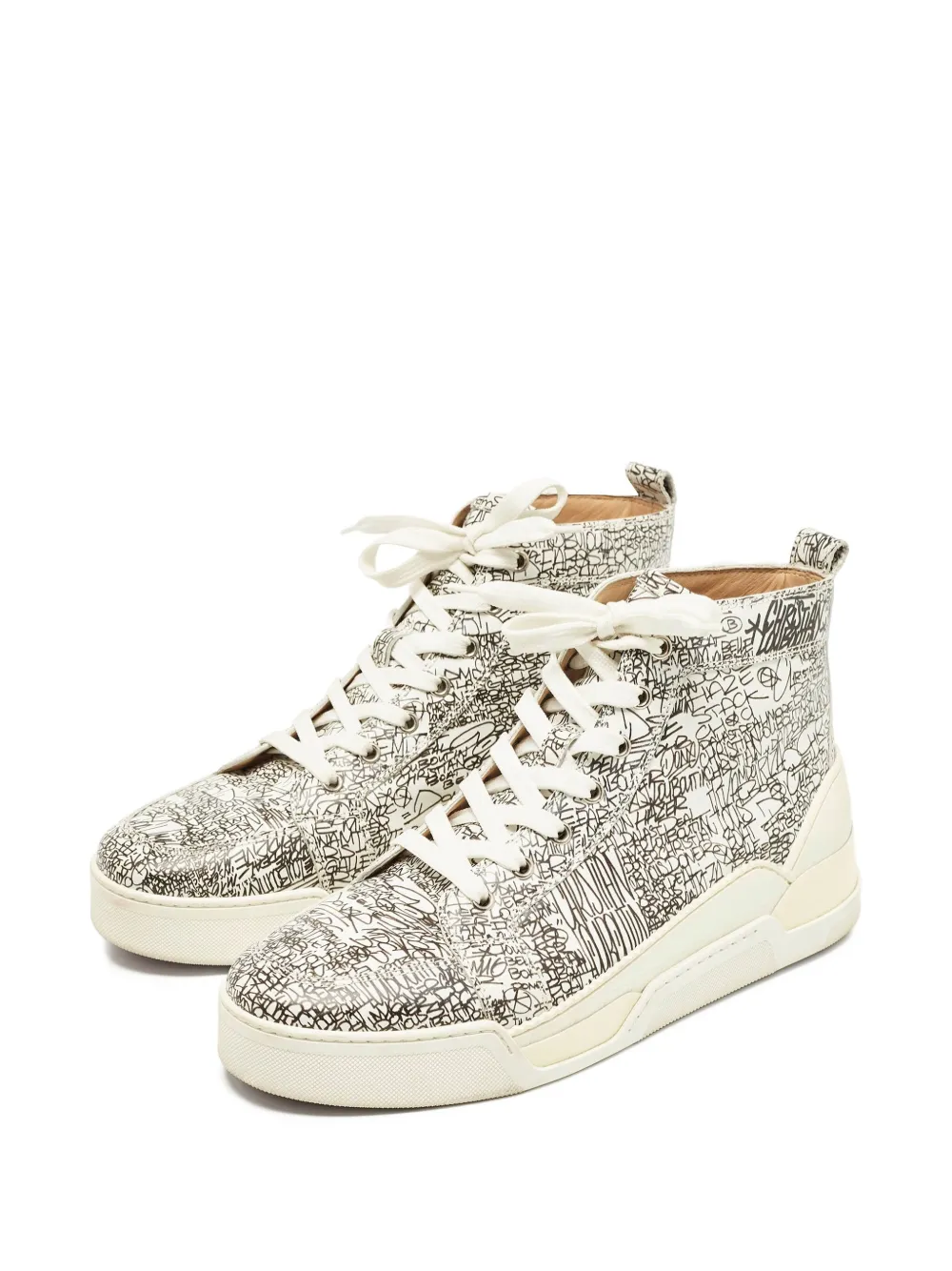 Christian Louboutin Pre-Owned graphic-print high-top sneakers | Image 2