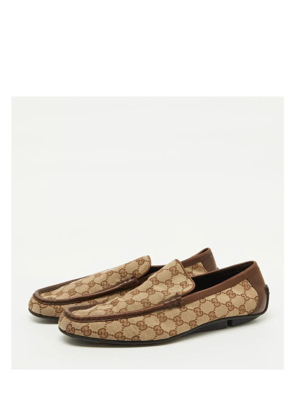 Gucci Pre-Owned GG canvas loafers | Image 2