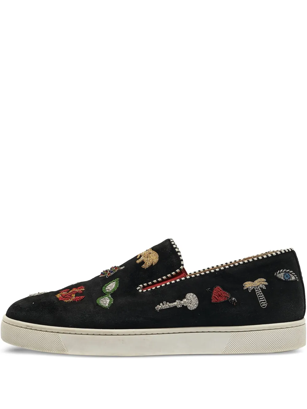 Christian Louboutin Pre-Owned スリッポン スニーカー - ブラック Christian Louboutin Pre-Owned スリッポン スニーカー - ブラック