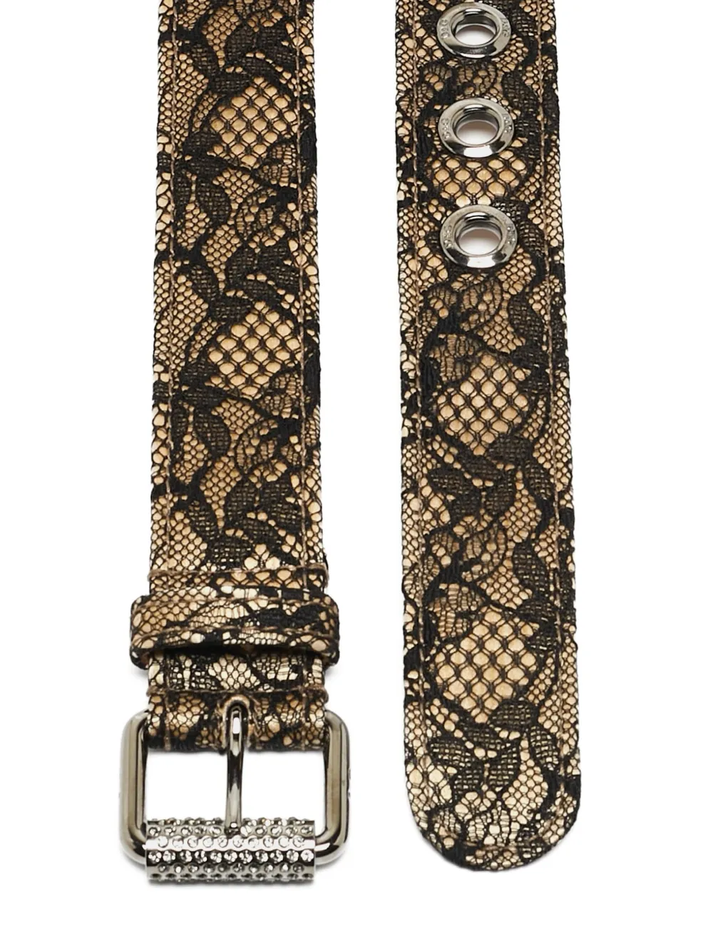 D&G Vintage pre-owned lace-embellished studded belt | Image 2