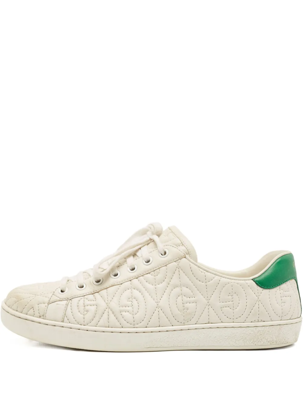 Gucci Pre-Owned 2024 エース ランバス スニーカー - ホワイト Gucci Pre-Owned 2024 エース ランバス スニーカー - ホワイト
