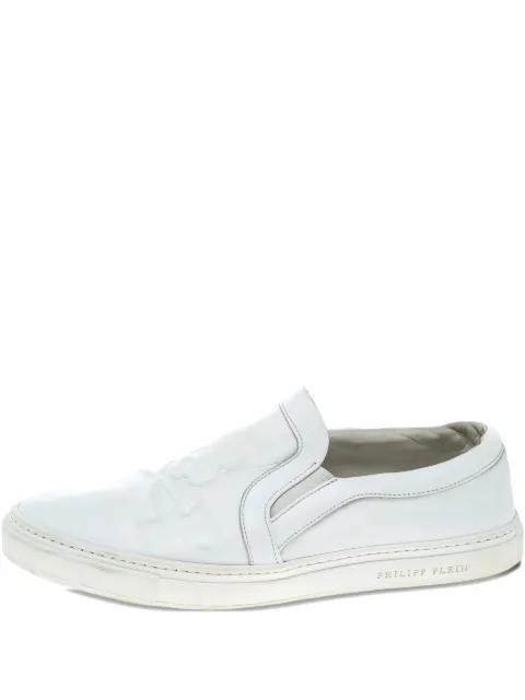 Philipp Plein leather slip-on sneakers