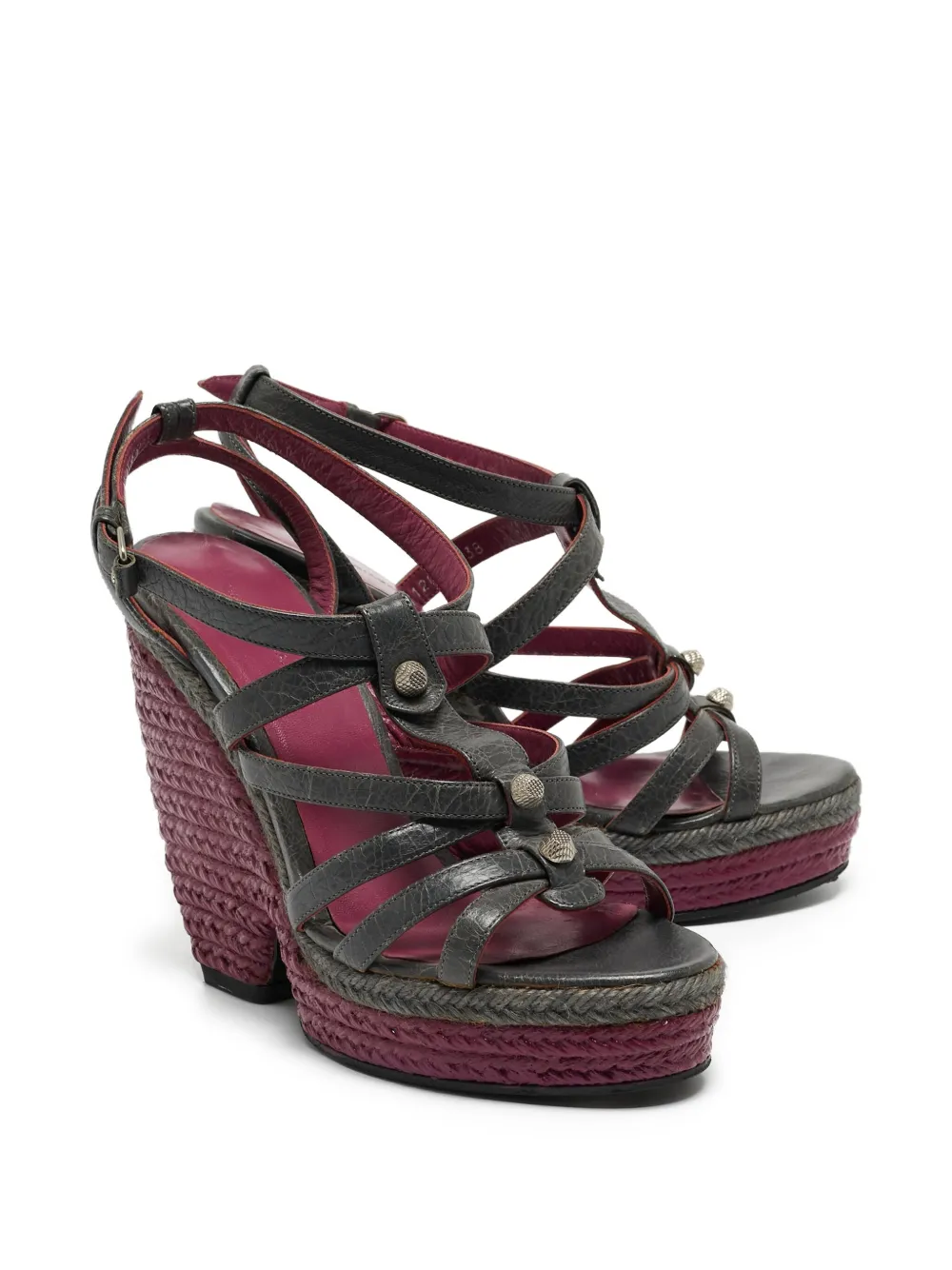 Balenciaga Pre-Owned 130 mm sandalen met bandjes - Grijs