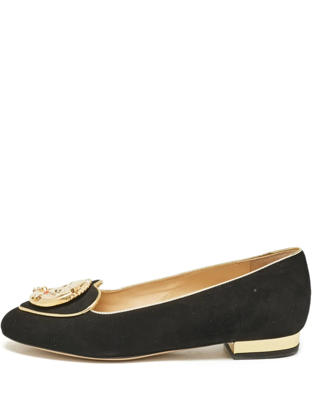 Pre-owned Charlotte Olympia Decorative Embroidered Ballet Flats