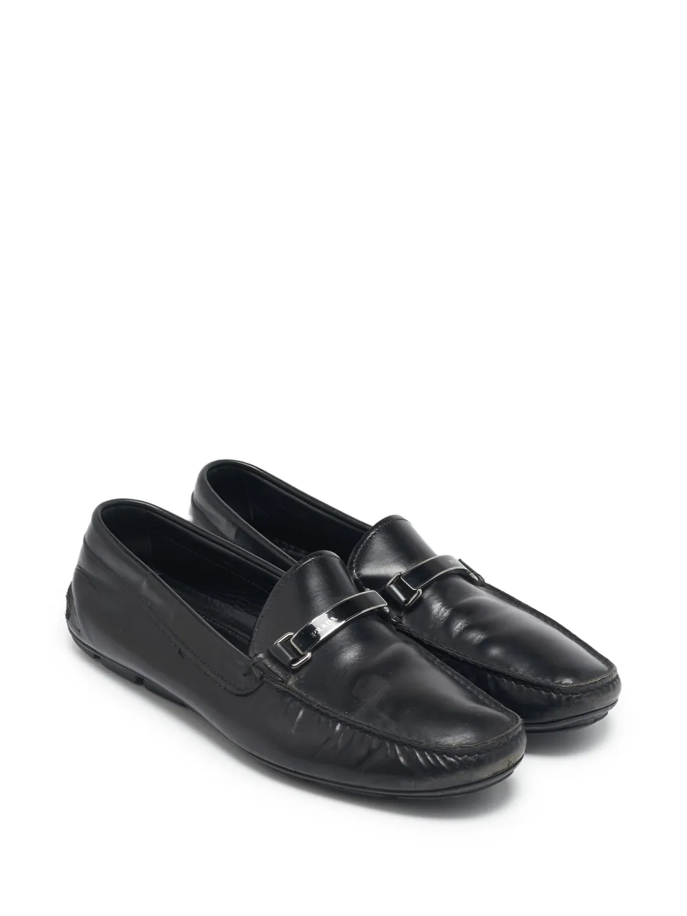 Prada Pre-Owned logo-plaque loafers | Image 2