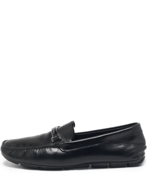 Prada Pre-Owned logo-plaque loafers