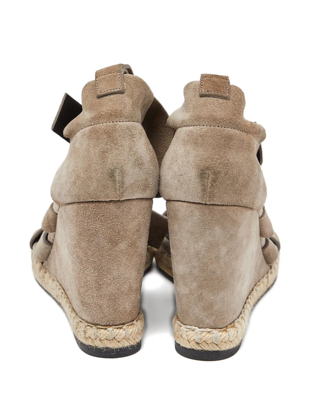 Balenciaga Pre-Owned 105 mm sandalen met sleehak en gespbandje - Bruin