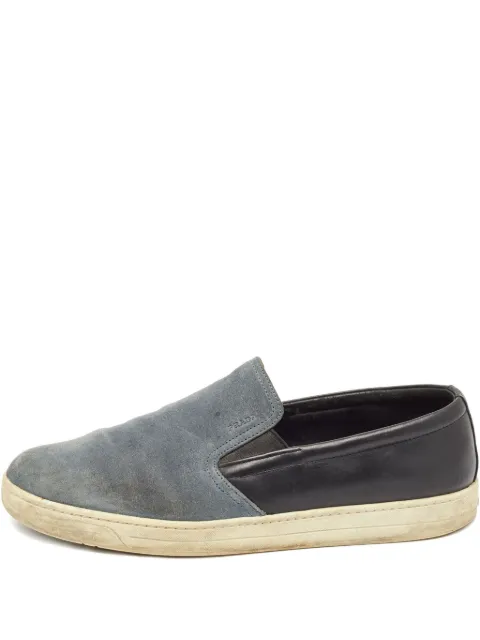 Prada Pre-Owned suede slip-on sneakers