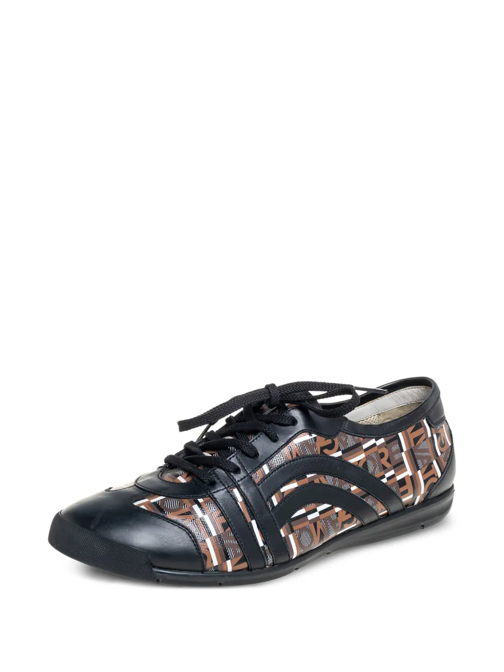 Ferragamo Pre-Owned lace-up canvas sneakers | Image 2