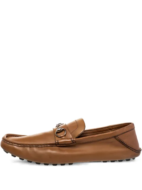Gucci Pre-Owned Horsebit-detailing leather loafers