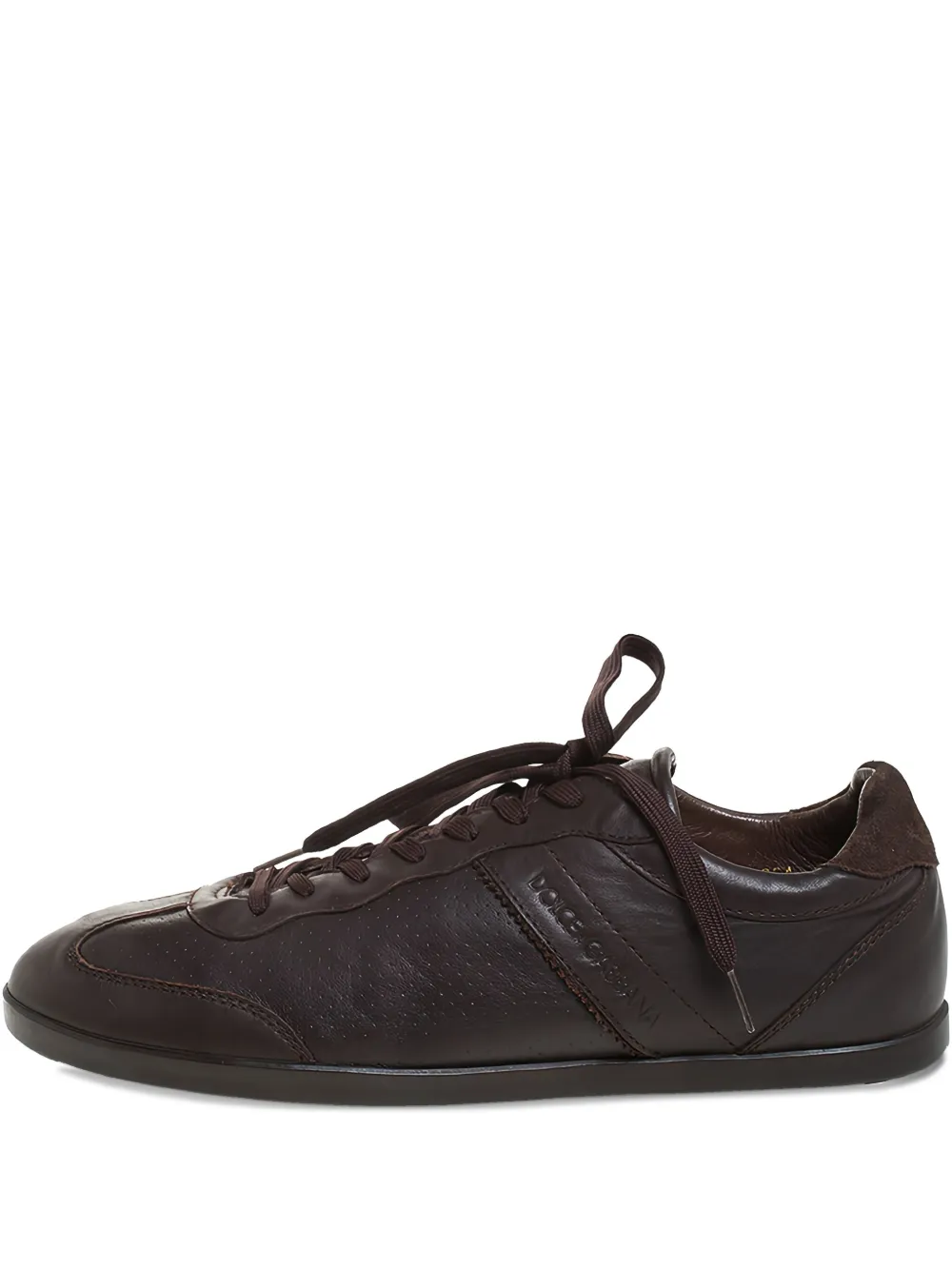 Dolce & Gabbana Pre-Owned leather sneakers | Brown | Image 1