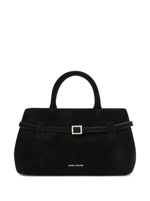 Manu Atelier buckle-fastening suede tote bag