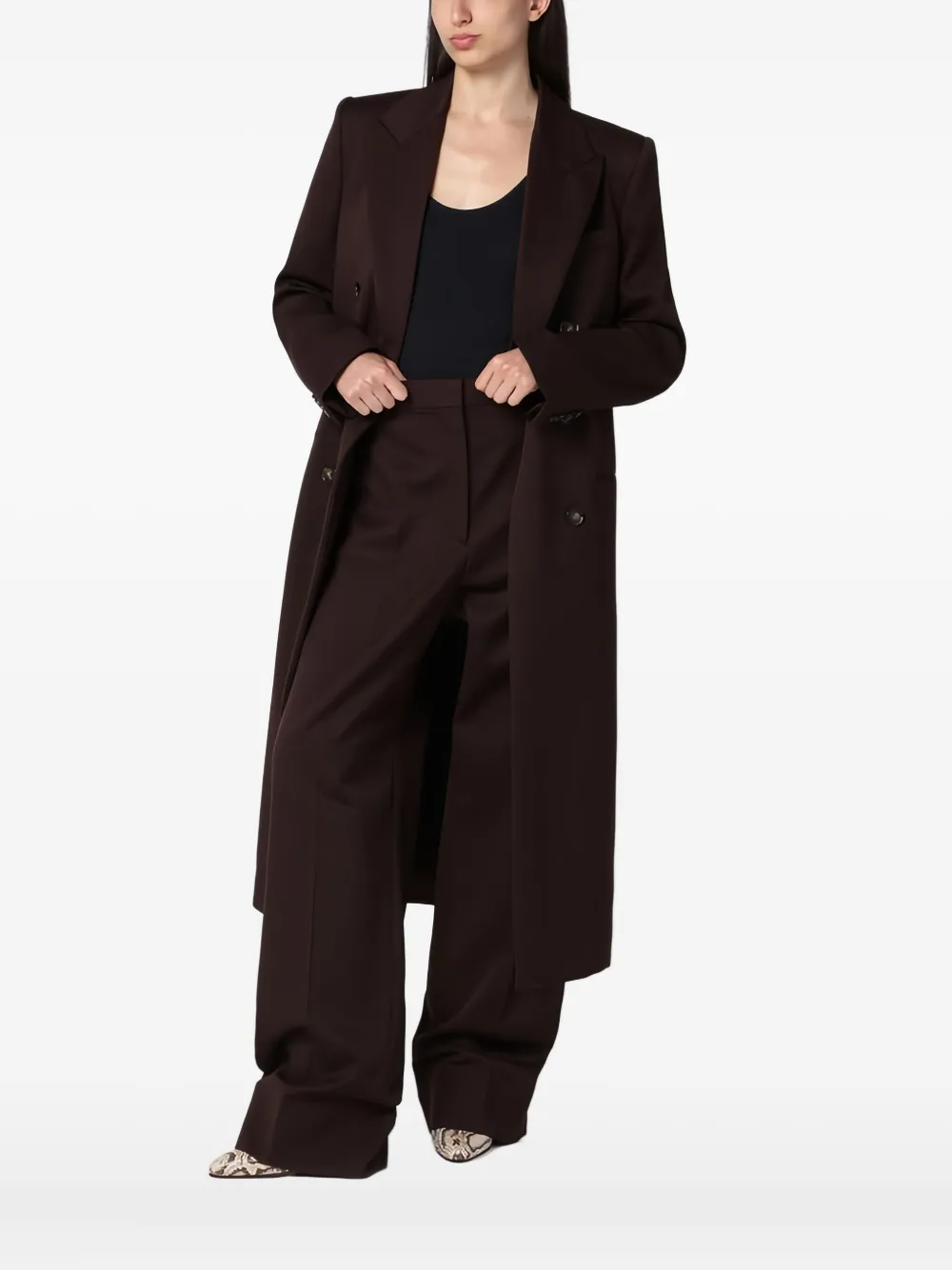 Stella McCartney double-breasted coat | Brown | Image 1