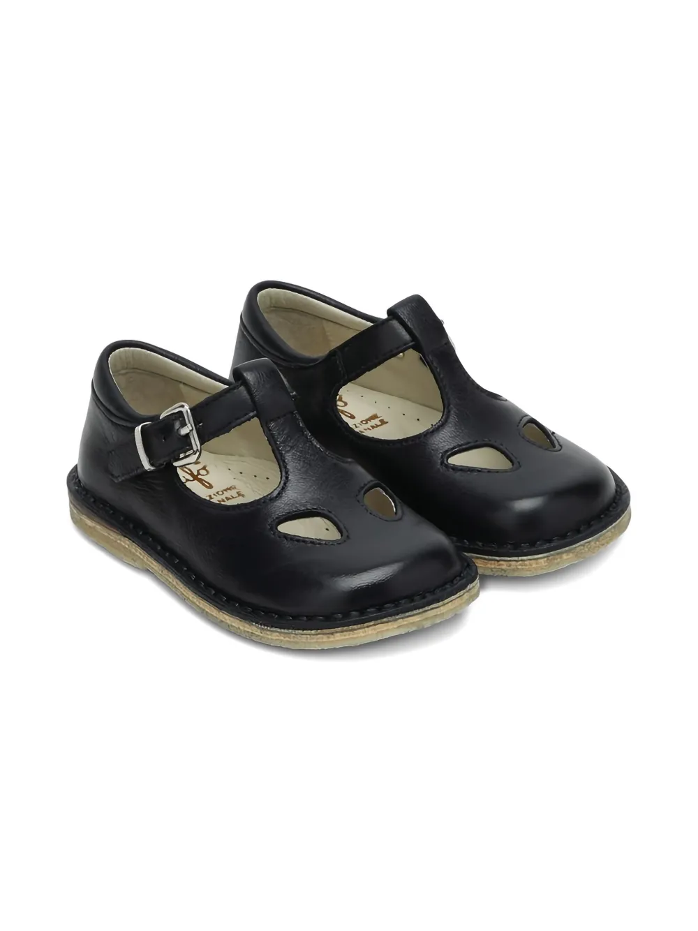 Il Gufo Ballerina's met gesp - Zwart