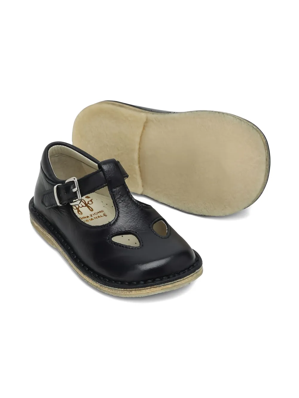 Il Gufo Ballerina's met gesp Zwart