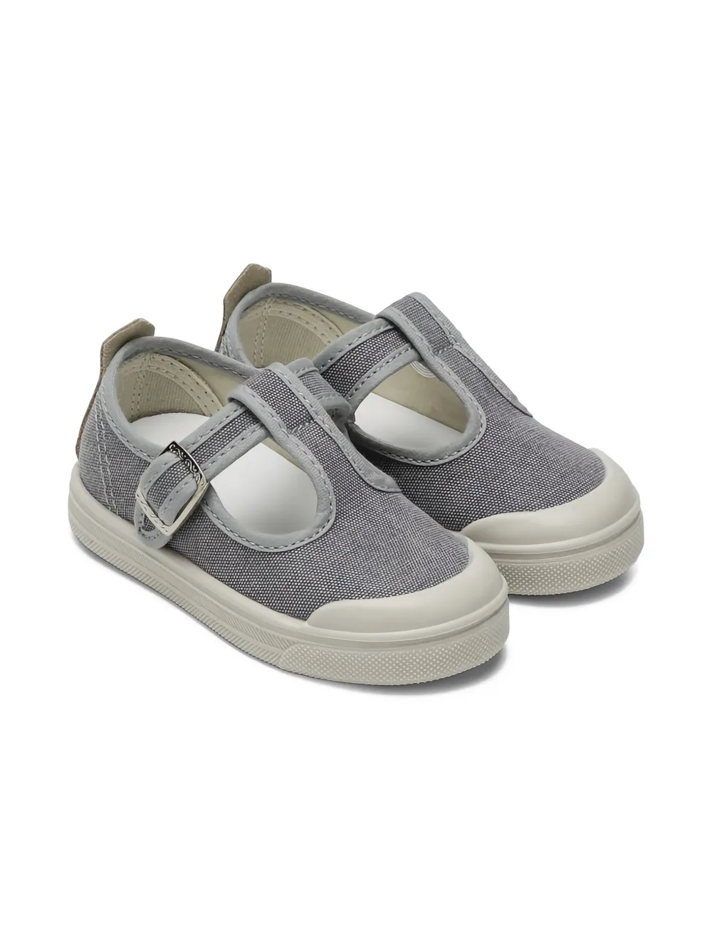 Il Gufo Allacciata sneakers met T-bandje en gesp - Grijs