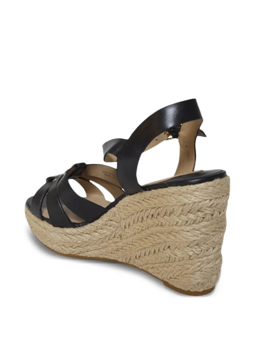 Polo Ralph Lauren 70mm Soffia wedge espadrilles Black