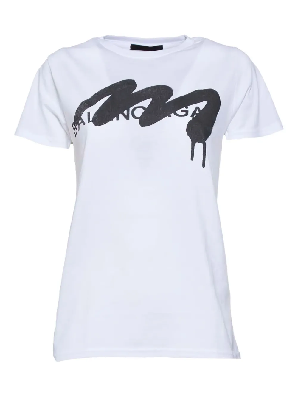 Black Score graffiti-print T-shirt | White | Image 1