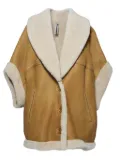D-FOUR shearling button-up jacket - Brown