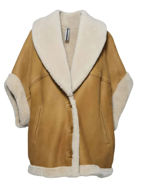 D-FOUR shearling button-up jacket