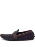 Louis Vuitton Pre-Owned logo-appliqué loafers - Blue
