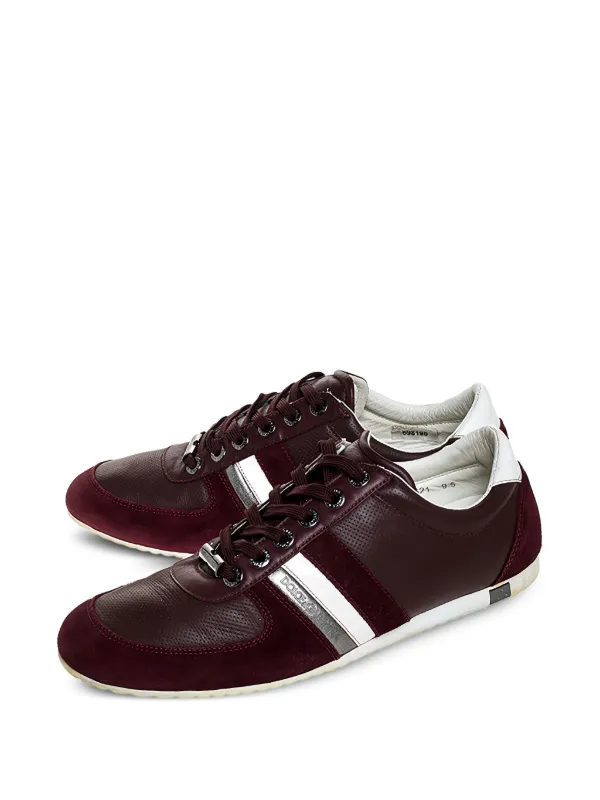 Dolce & Gabbana Pre-Owned Leather low-top Sneakers | Red | FARFETCH SG