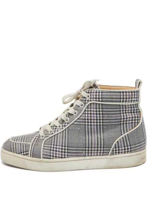 Christian Louboutin Pre-Owned checked sneakers 