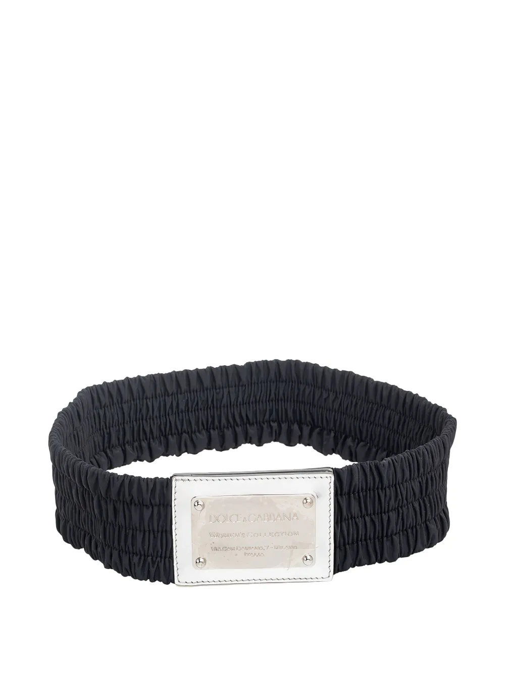 Dolce & Gabbana Pre-Owned patent-leather elastic belt | Black | Image 1