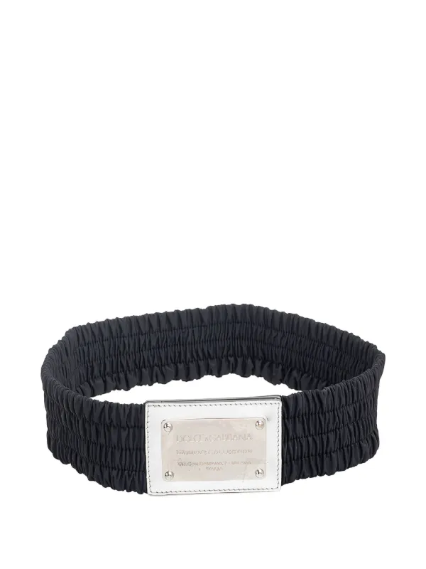 Dolce Gabbana Elastic Belt Stretch belt with logo tag in Red for Girls | Dolce&Gabbana® US main image 3