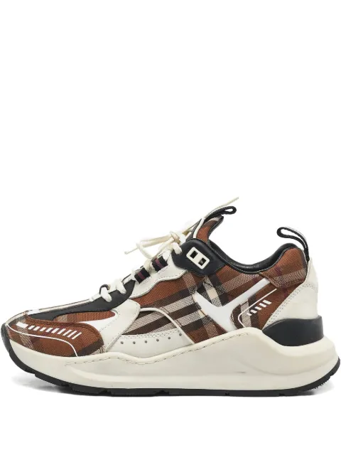 Burberry Pre-Owned check-pattern platform sneakers