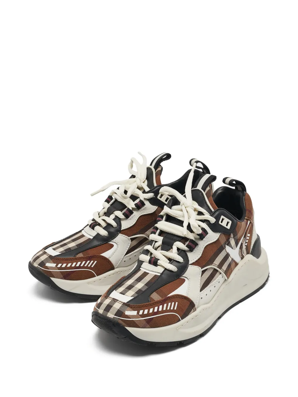 Burberry Pre-Owned check-pattern platform sneakers | Image 2